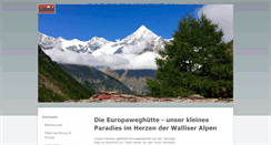 Desktop Screenshot of europaweghuette.ch